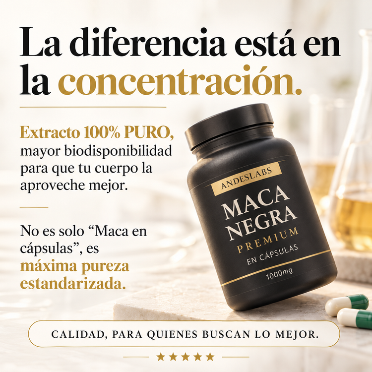 Maca Negra Premium – Energía y Vitalidad Natural · Extracto Puro